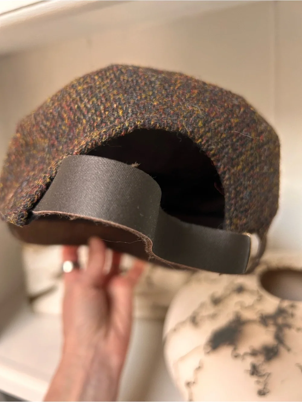 Sterkowski military style Harris tweed fisherman cap Size Medium